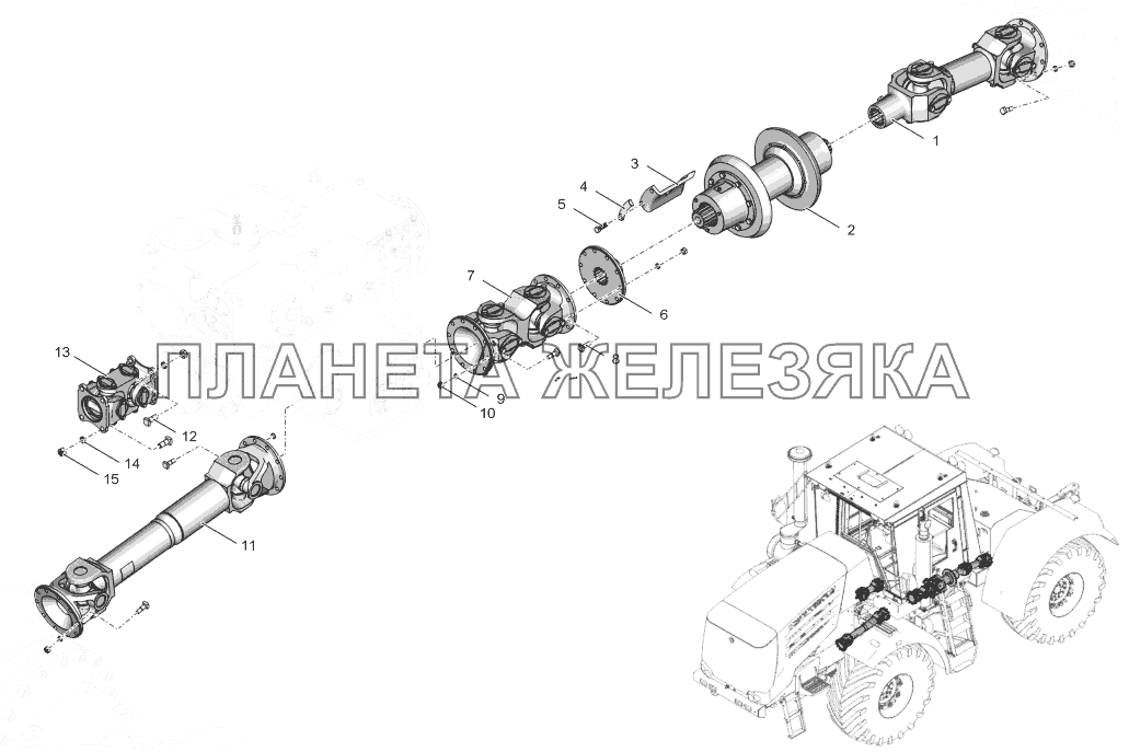 744Р2-2200000 Передача карданная К-744Р3 