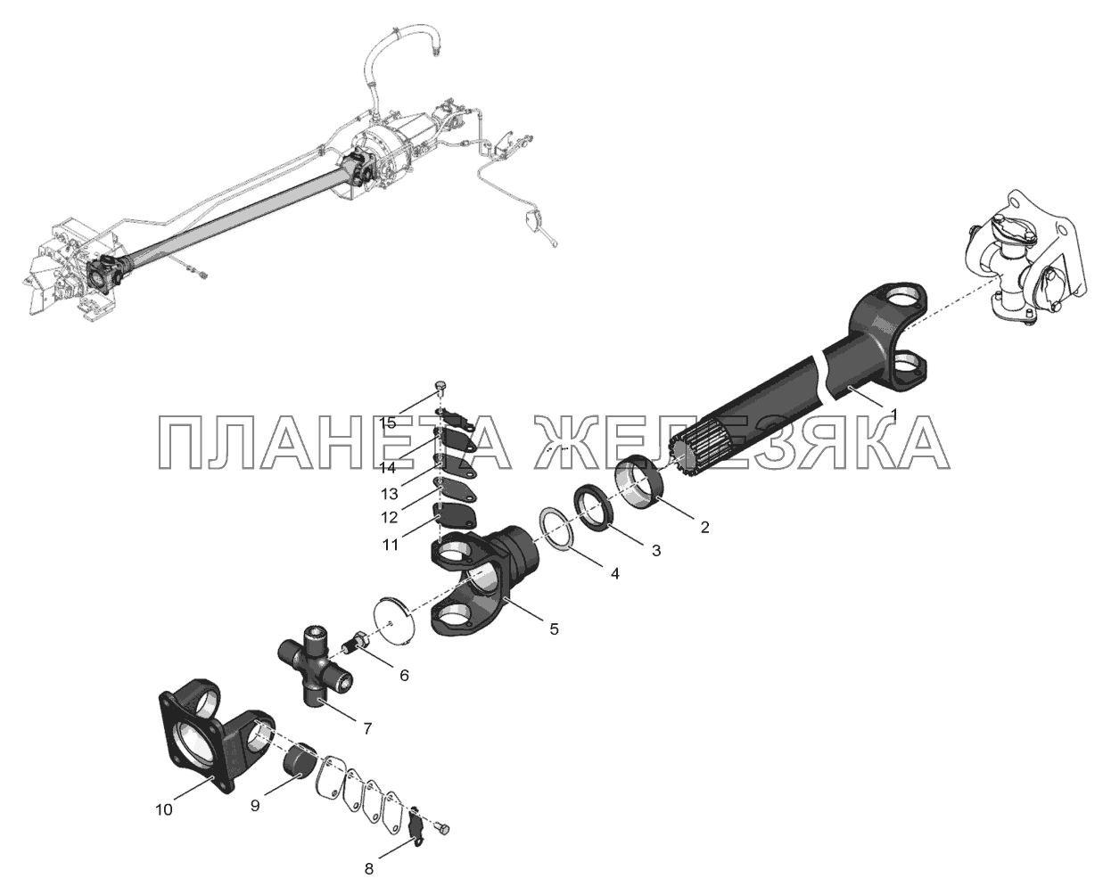 2256010-4239000 Вал карданный К-744Р4 