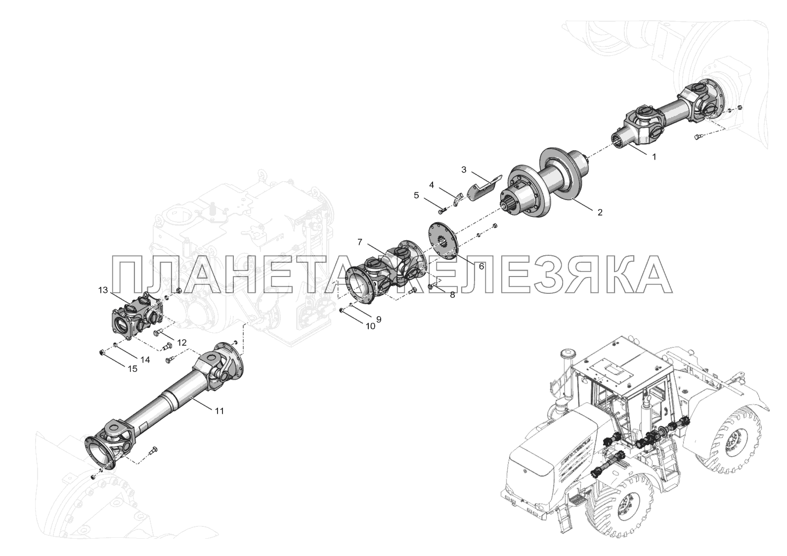 744Р2-2200000 Передача карданная К-744Р4 