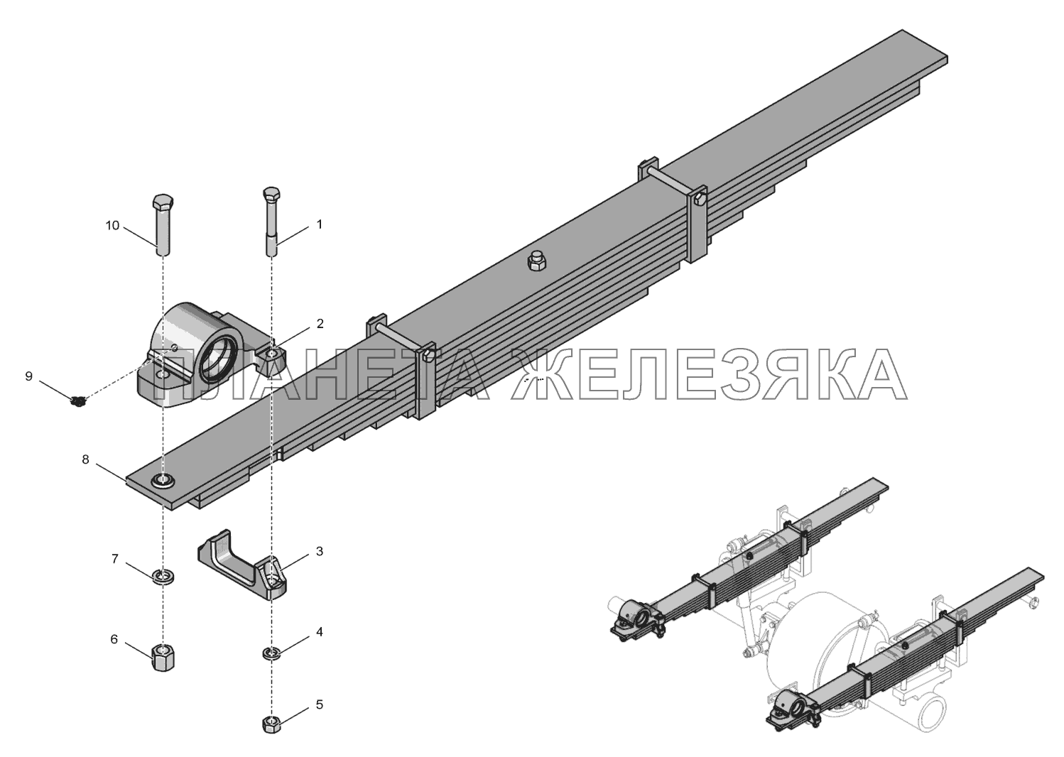 2256010-2900080-2 Рессора с ушком К-744Р4 