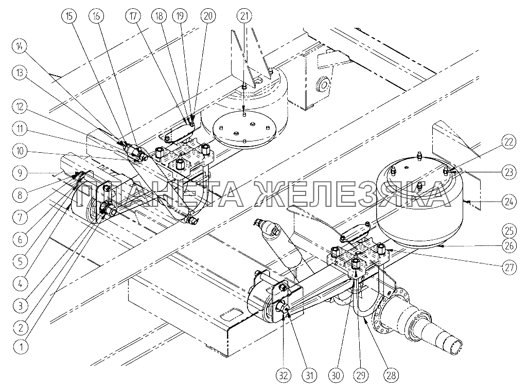 Подвеска пневматическая СЗАП-9328 (2005)