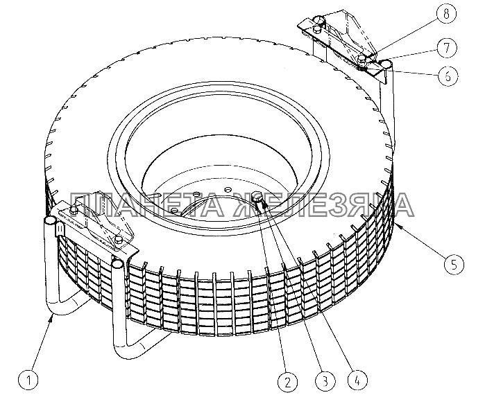 Корзина крепления запасного колеса СЗАП-9340 (2005)
