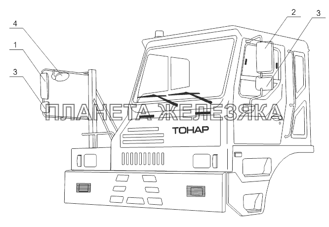 Зеркала заднего вида Тонар-4525