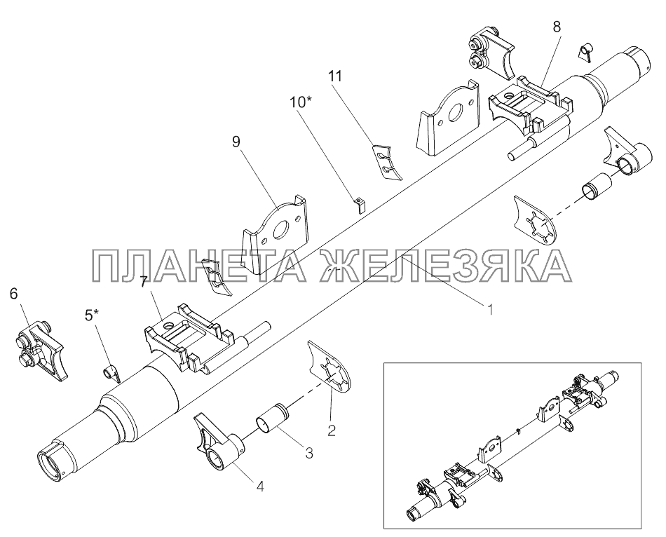 Балка оси 95235-2410090-10 Тонар-95235