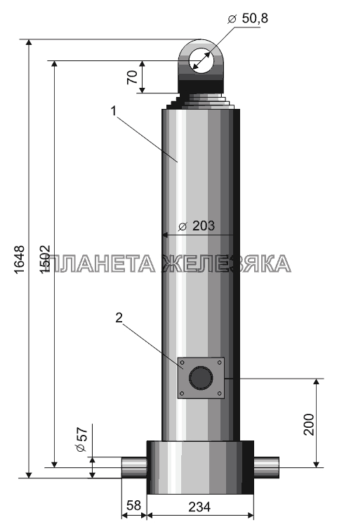 Гидроцилиндр Тонар-9523 (вариант)