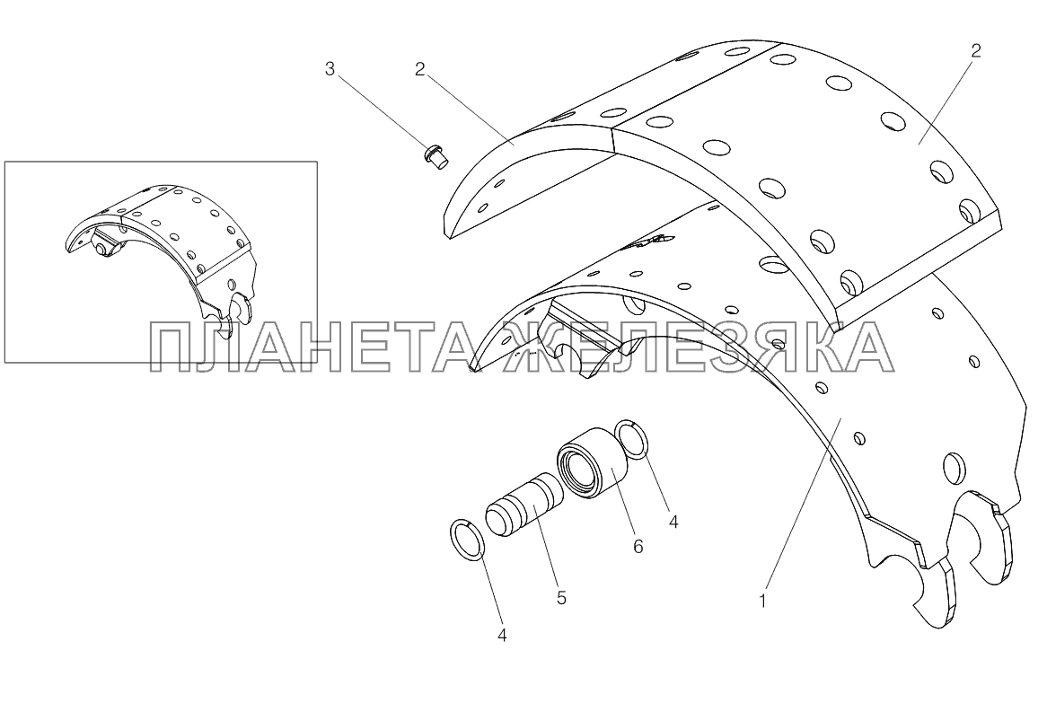 Колодка с накладками 2200080061 Тонар-97461