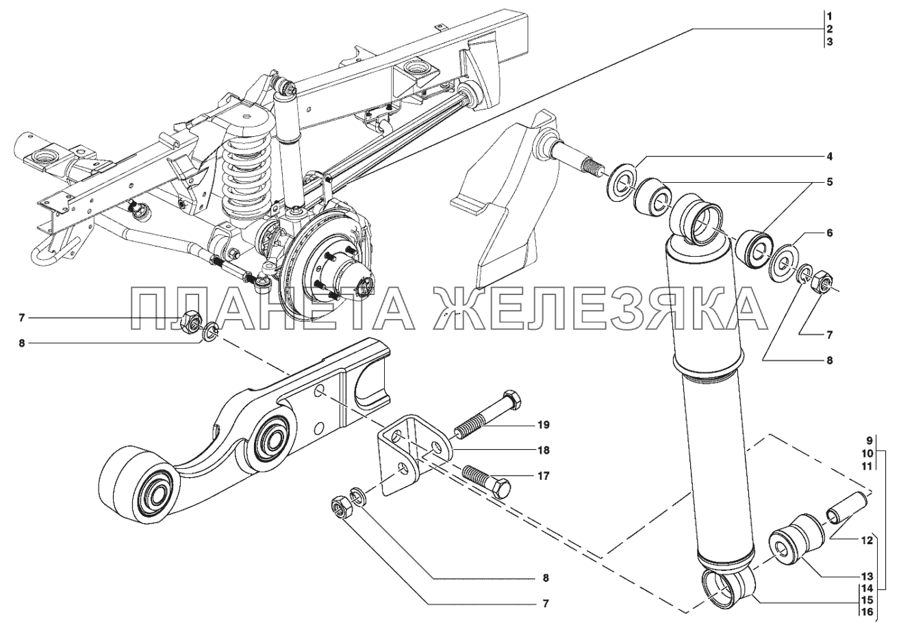 Задний амортизатор уаз патриот схема