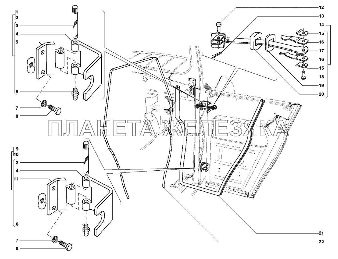 Задняя дверь уаз патриот схема