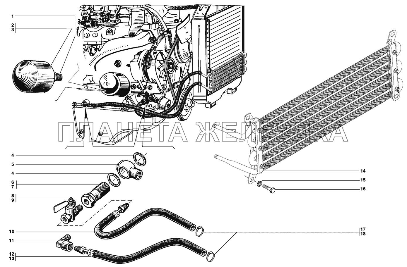 Масляный радиатор схема