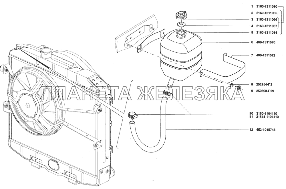 Бачок расширительный УАЗ Patriot