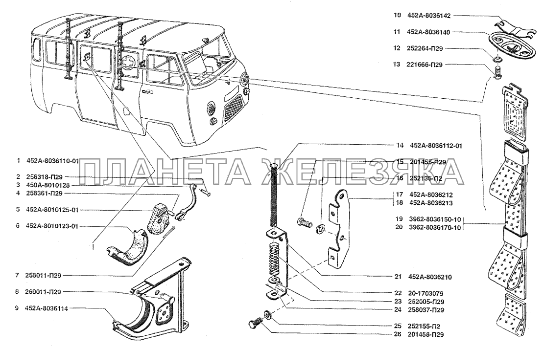Крепление специального оборудования УАЗ-37419