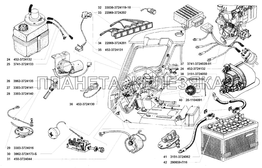 Электропровода УАЗ 3741 (каталог 2002 г.)