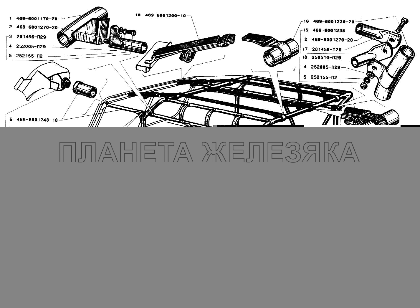Дуги и арматура тента УАЗ-3151
