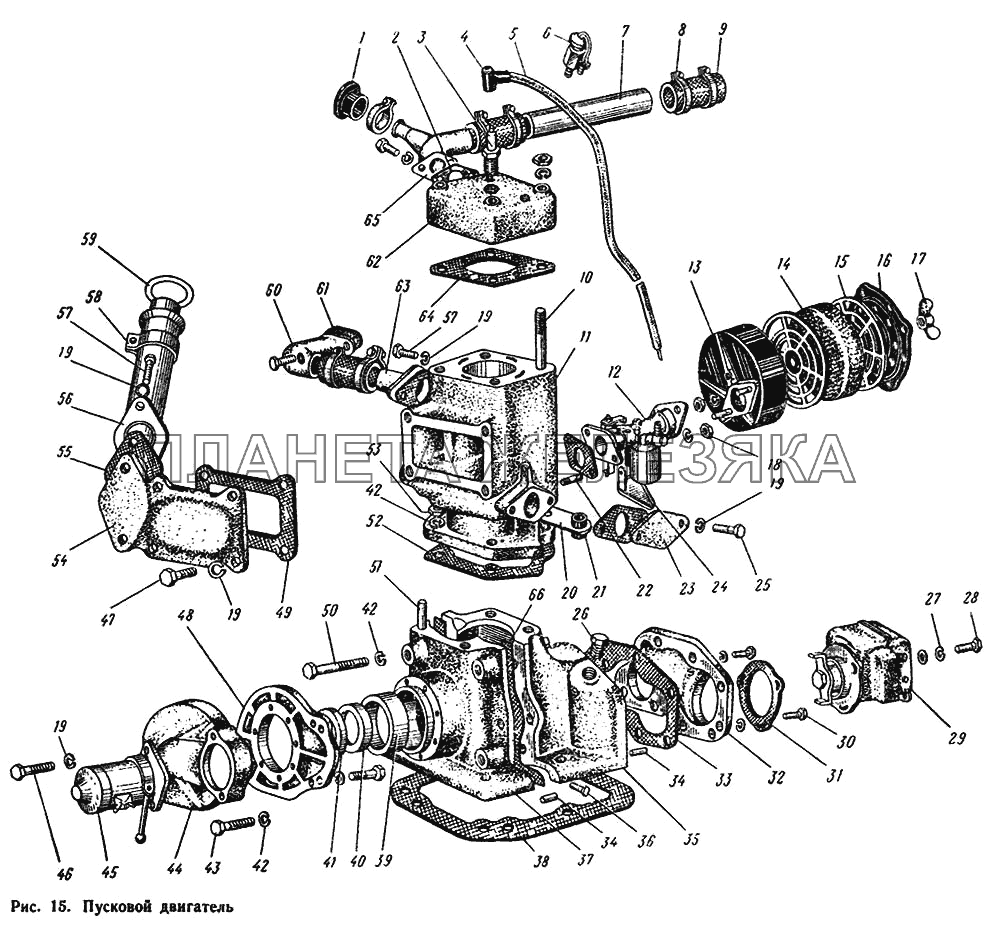 Пусковой двигатель ЮМЗ-6Л