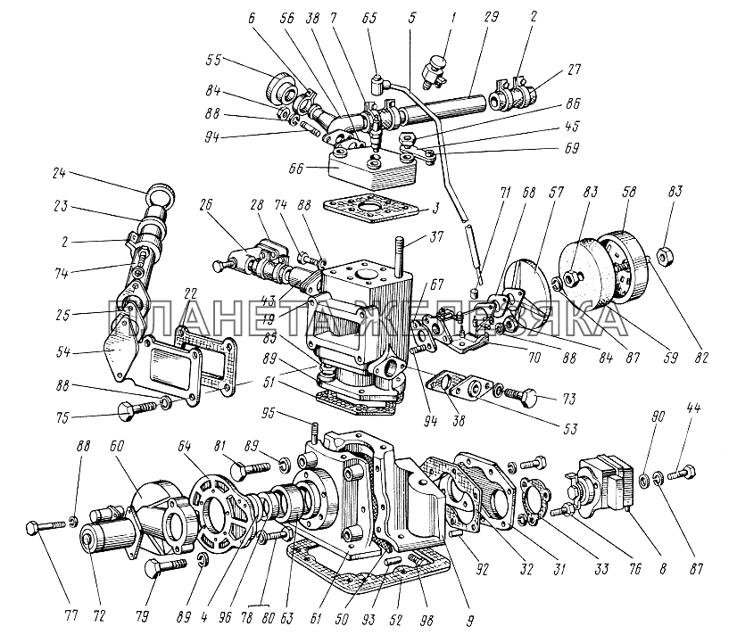 Двигатель пусковой ЮМЗ-6КЛ, (6КМ)
