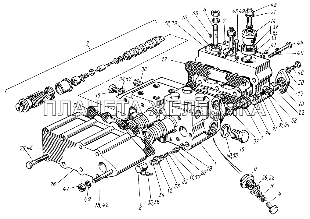 Гидрораспределитель ЮМЗ-6КЛ, (6КМ)