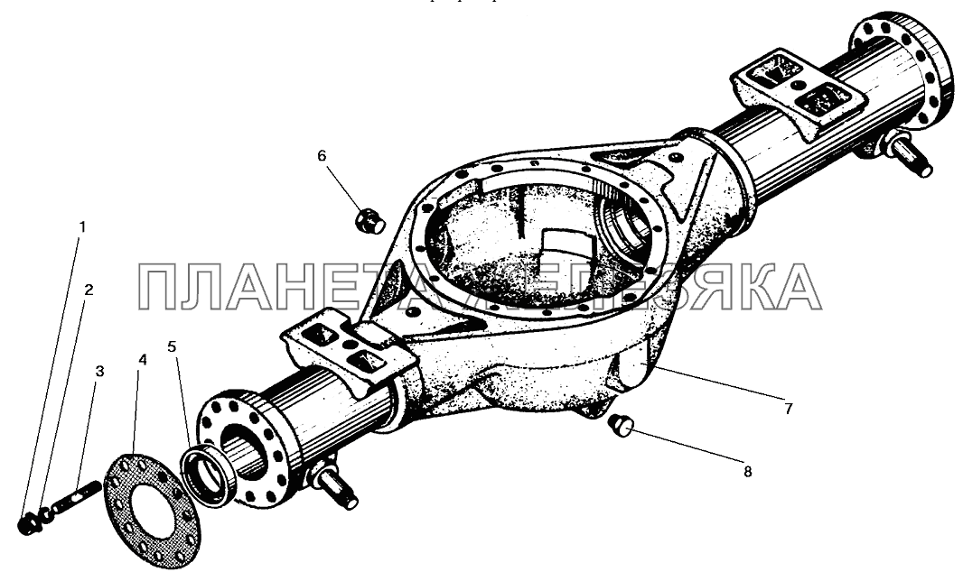 Картер переднего моста СПТС УРАЛ-32552