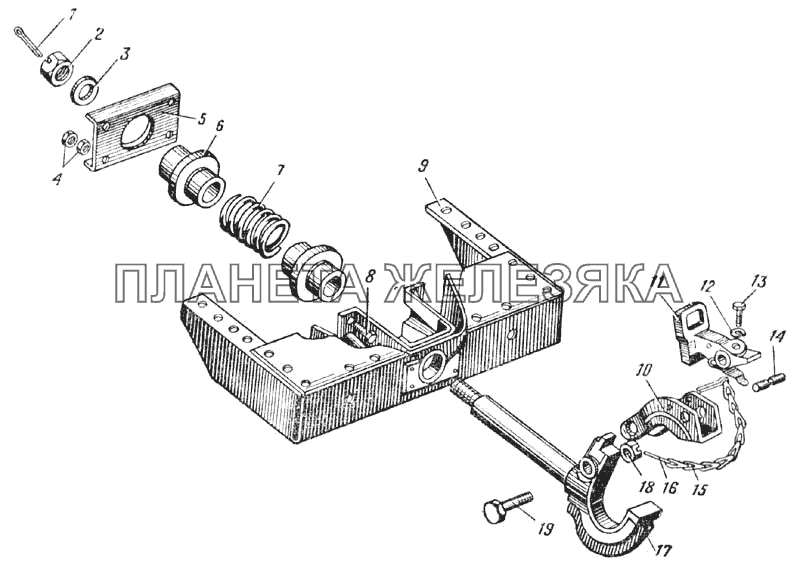 Буксирный прибор (Рис. 63) УРАЛ-375