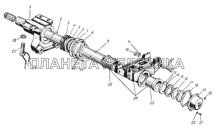 Балансир задней подвески (Рис. 69) УРАЛ-375