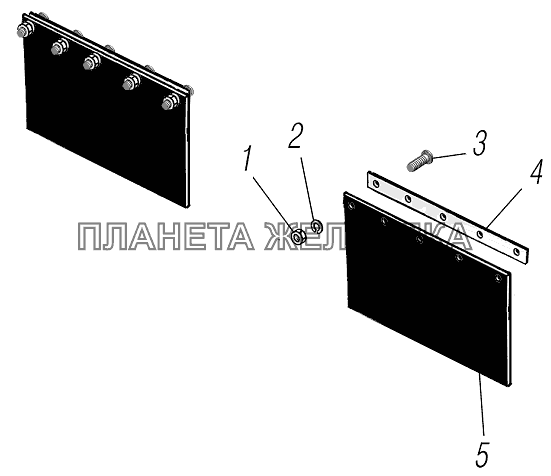 Установка брызговиков задних колес УРАЛ-4320-60