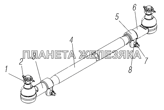 Тяга поперечная БМ4320-3414052-11 (Применяется взамен 180-3414052) УРАЛ-4320-6951-74