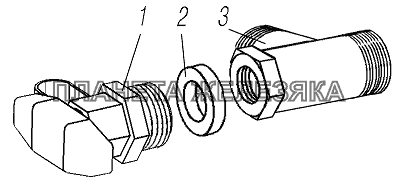 Установка клапана контрольного вывода УРАЛ-4320-80М/82М