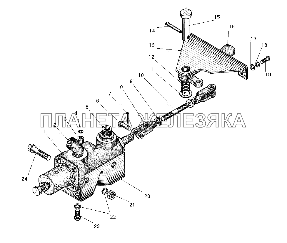 Установка крана управления давлением УРАЛ-4320-31