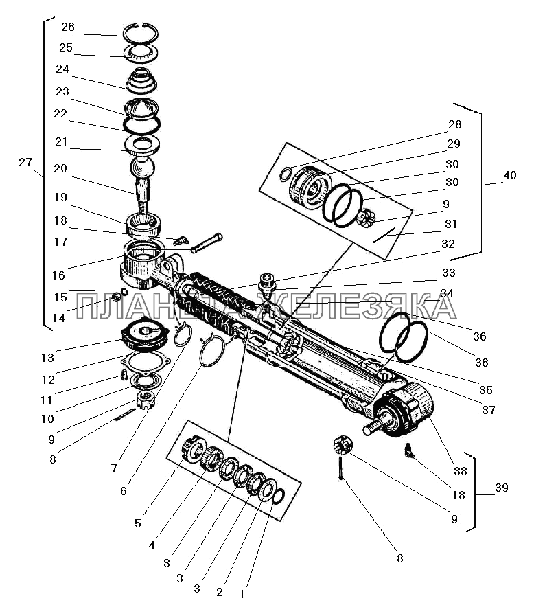 Усилительный механизм УРАЛ-43203-10