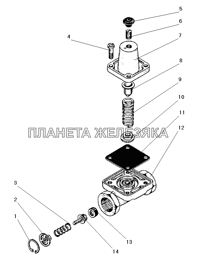 Одинарный защитный клапан УРАЛ-43203-10