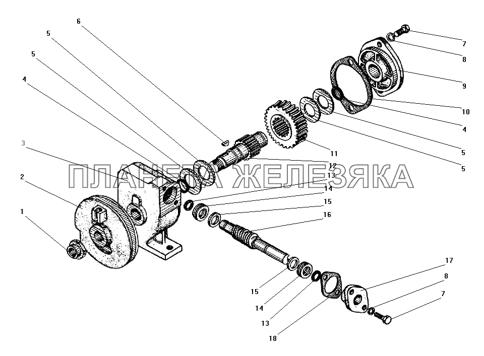 Редуктор лебедки УРАЛ-43203-10