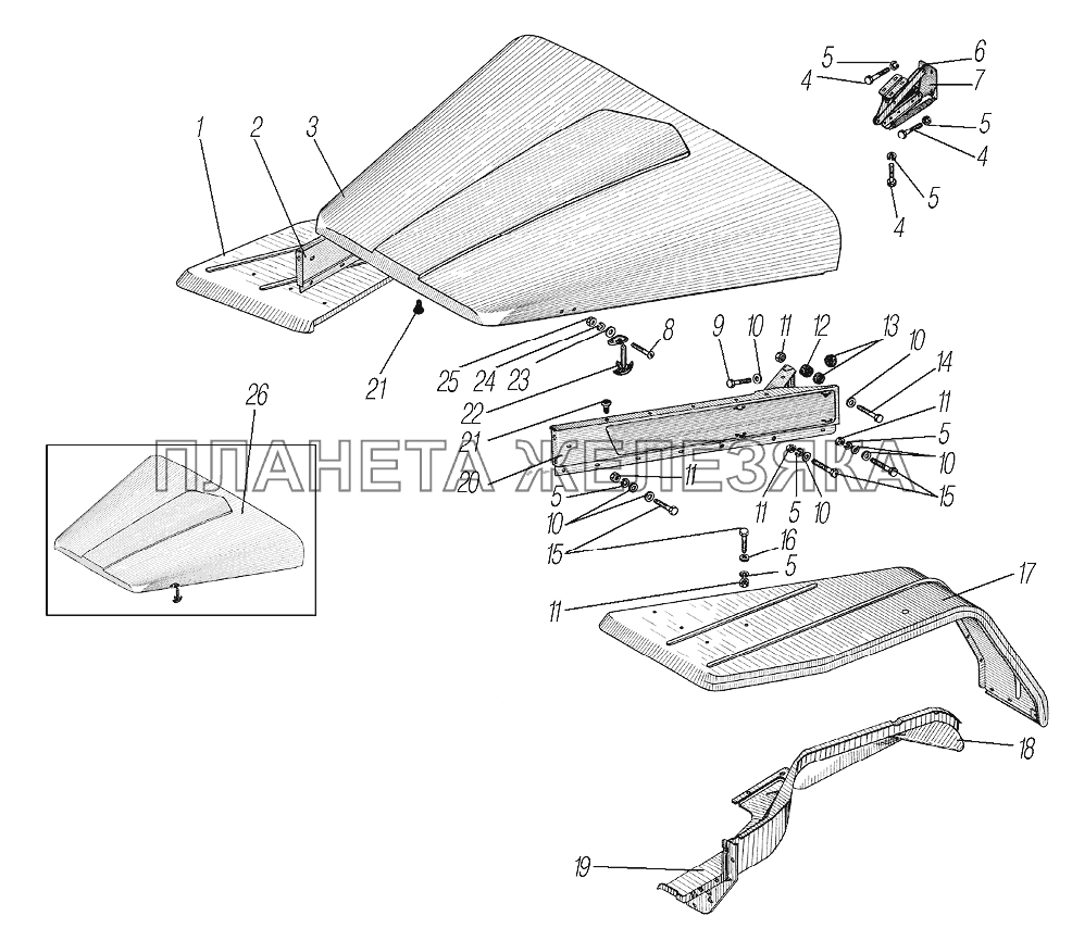 Оперение кабины УРАЛ-43204-1153-70