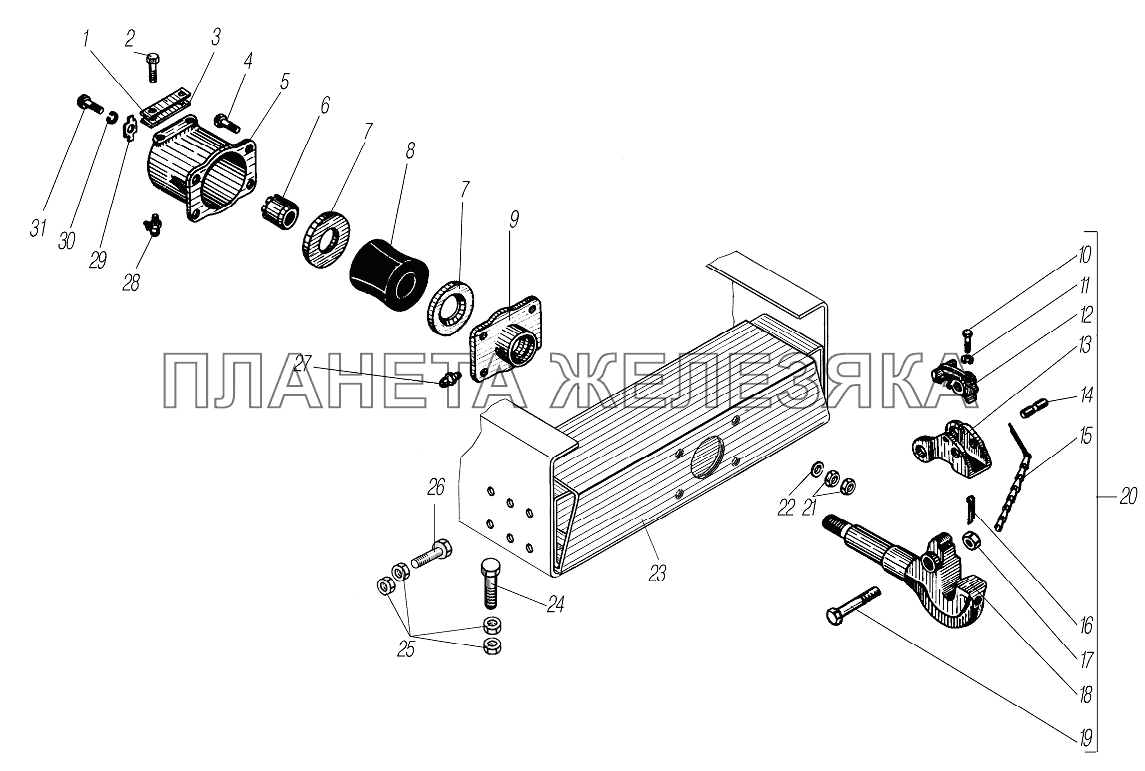 Установка буксирного прибора УРАЛ-4320-1958-70И