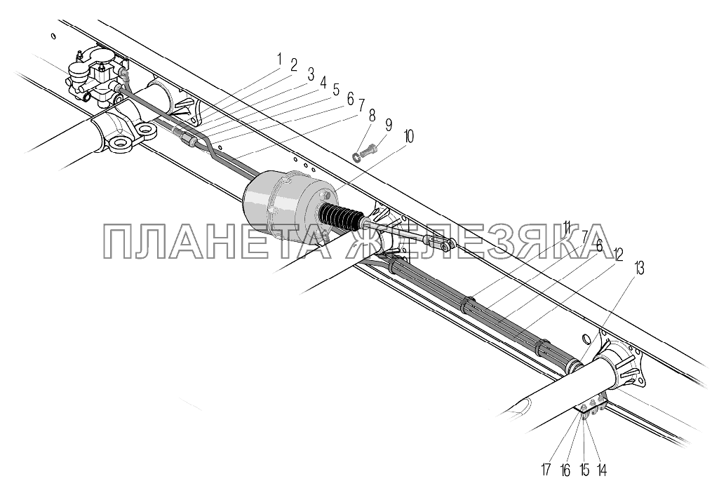 Пневмо привод ручного тормоза Урал 4320. Стояночный тормоз Урал-43204. Пневмопривод стояночного тормоза Урал 4320. Клапан ручного тормоза Урал 4320.