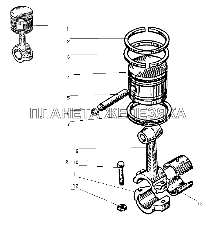 Поршень компрессора УРАЛ-4320-41