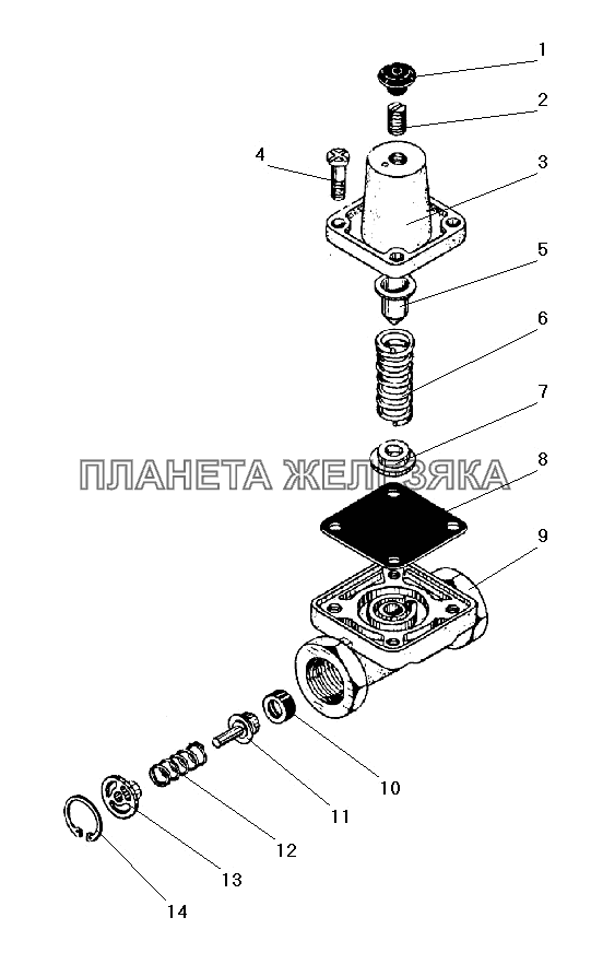 Одинарный защитный клапан УРАЛ-43206-41