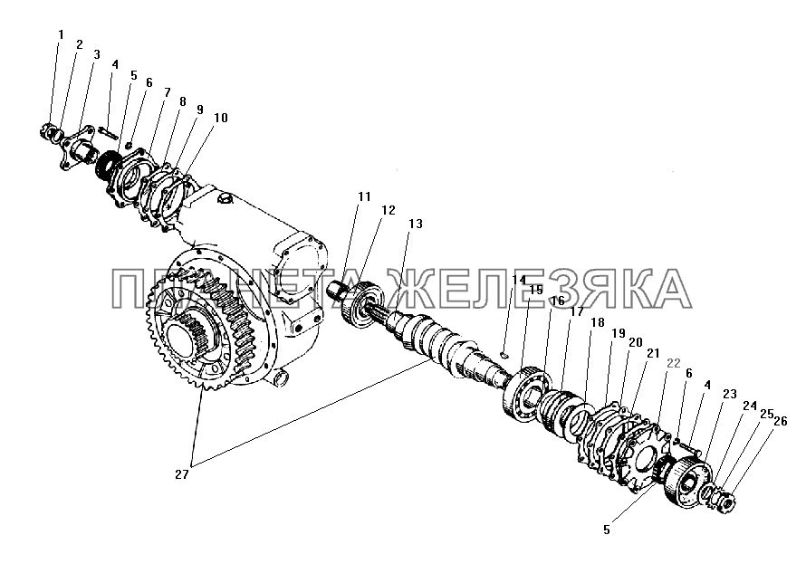 Редуктор лебедки УРАЛ-43206-41