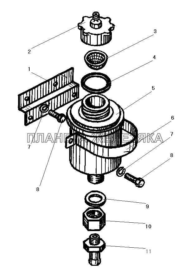 Установка бачка привода сцепления УРАЛ-43206-41