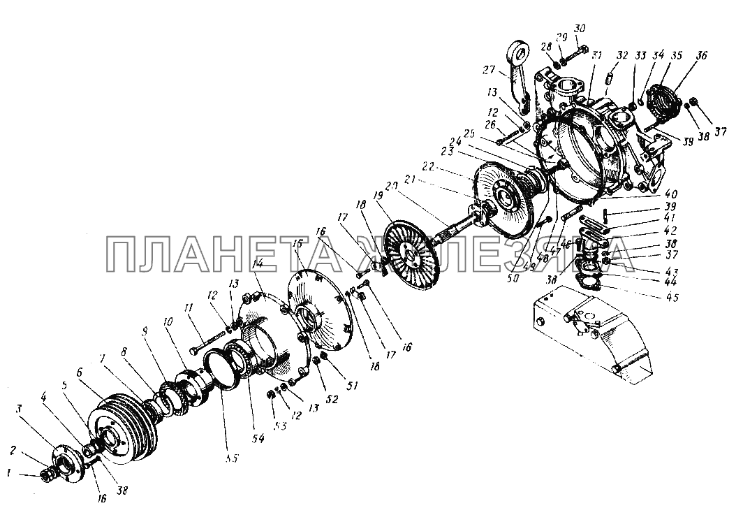 Гидромуфта привода вентилятора УРАЛ-4420