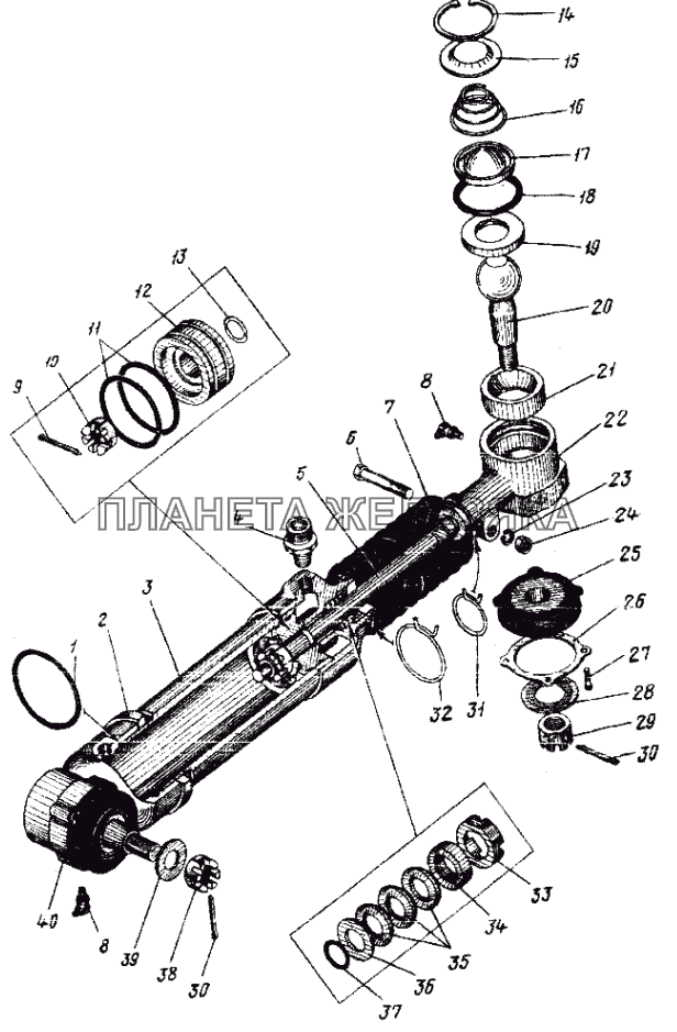 Механизм усилительный рулевого управления УРАЛ-4320