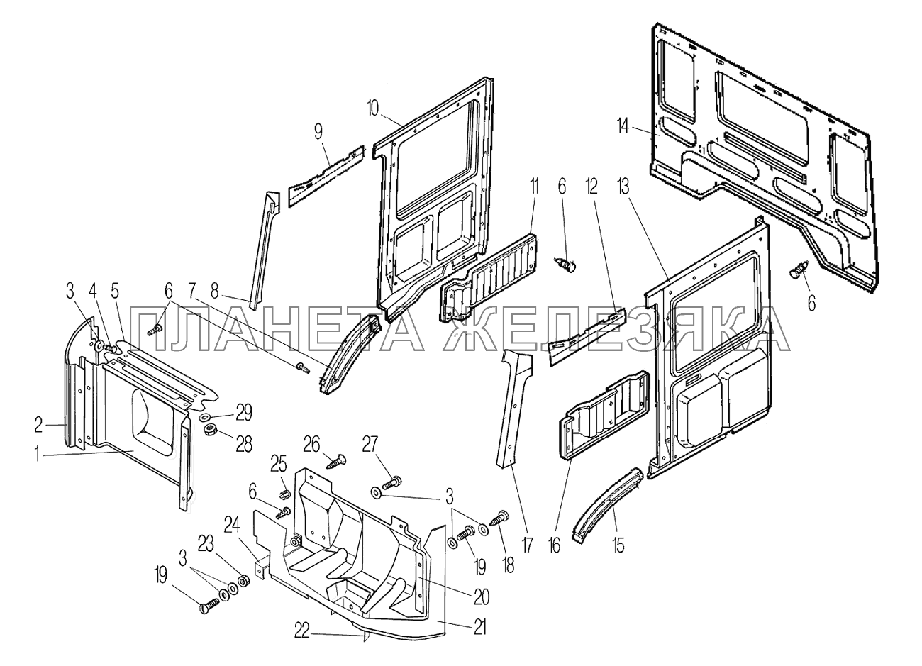 Обивка кабины УРАЛ-44202-3511-80М