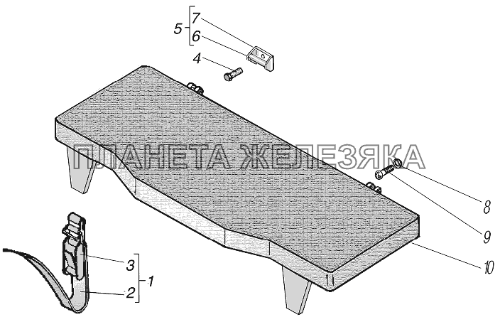 Установка спального места УРАЛ-44202-3511-80