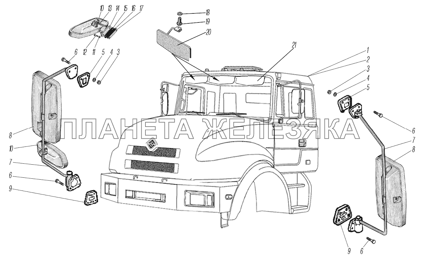 Кабина в сборе УРАЛ-4320-1951-58