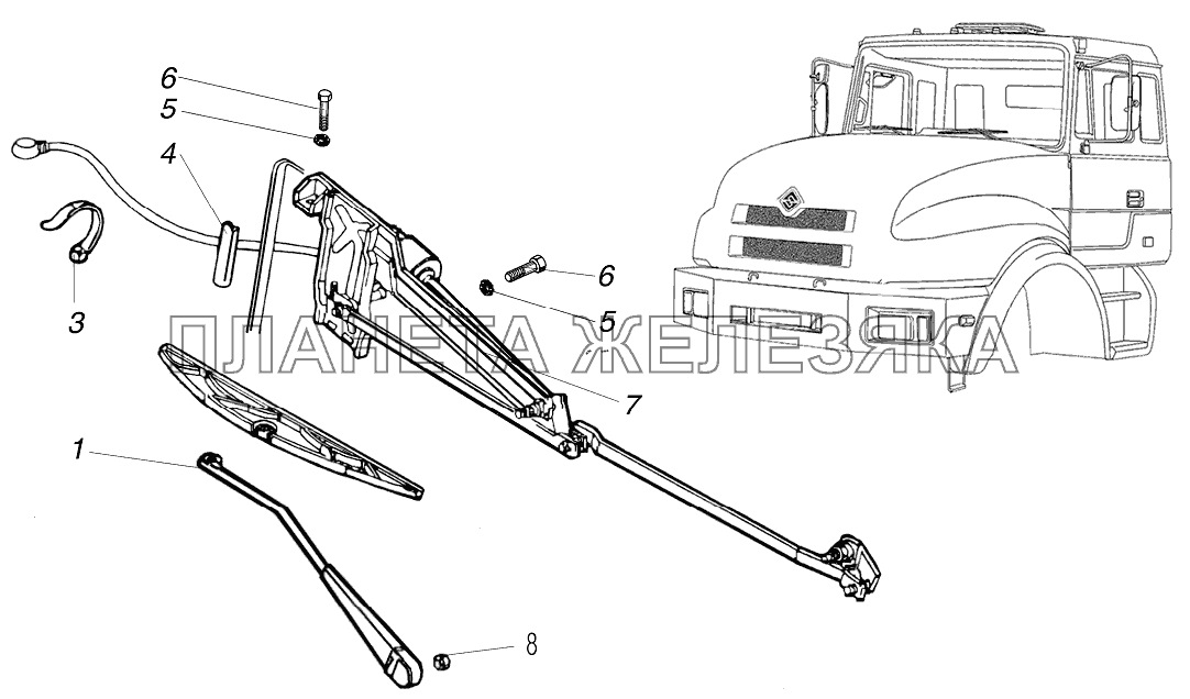 Стеклоочиститель УРАЛ-4320-0971-58