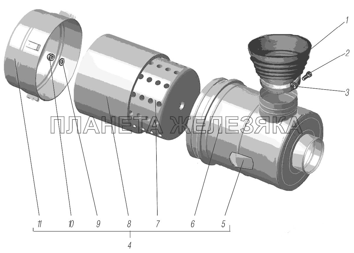 Фильтр воздушный УРАЛ-4320-1951-58