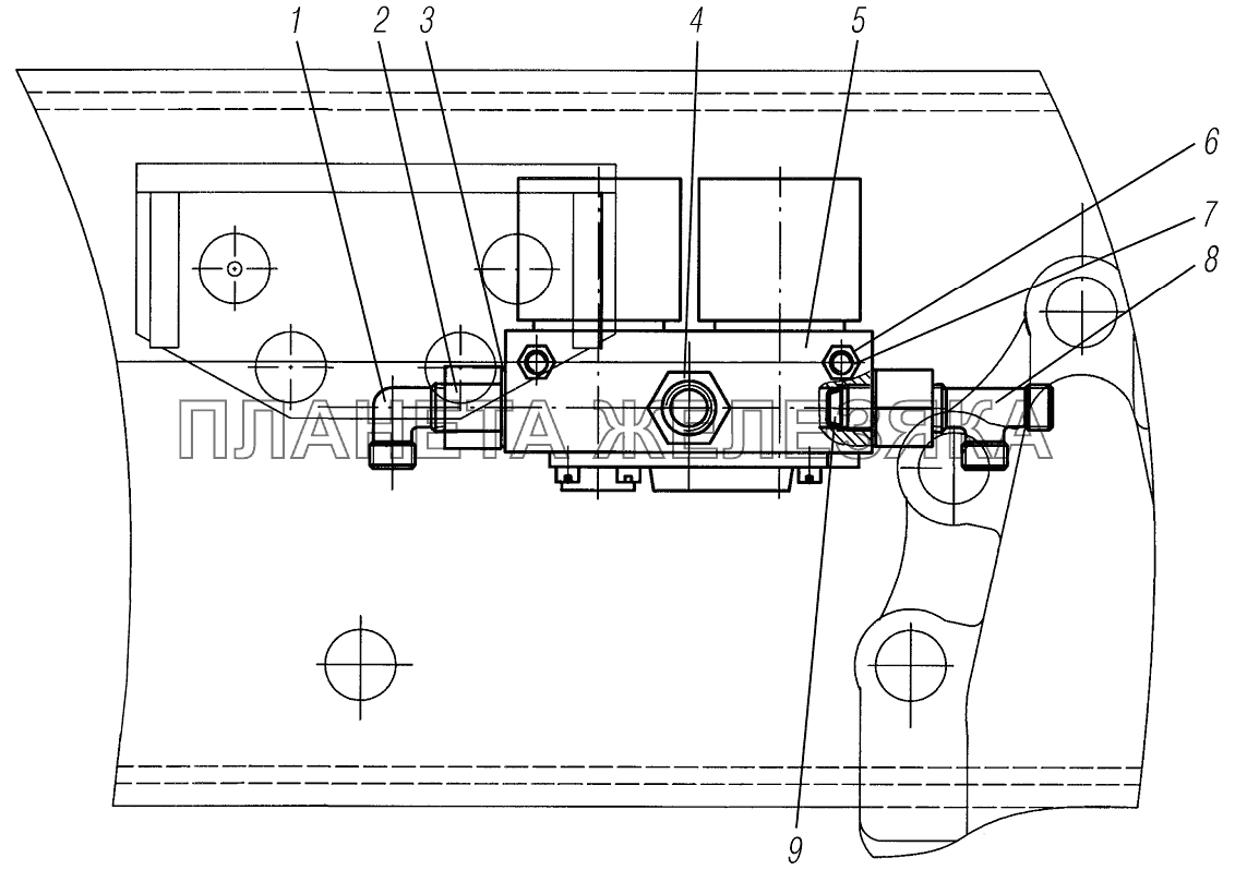 Установка электромагнитного клапана на автомобиль 4320-1151-59 УРАЛ-4320-1951-58