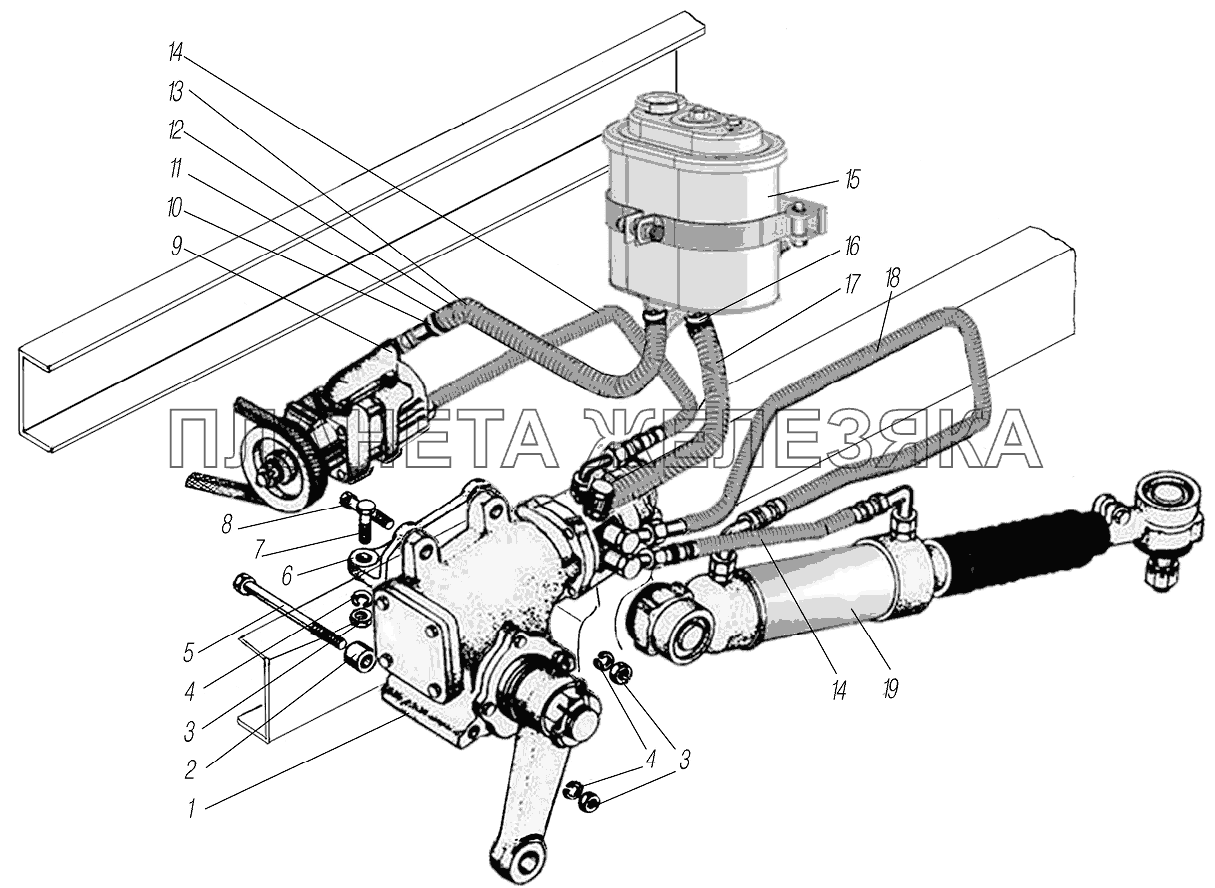 Рулевое управление УРАЛ-4320-1951-58