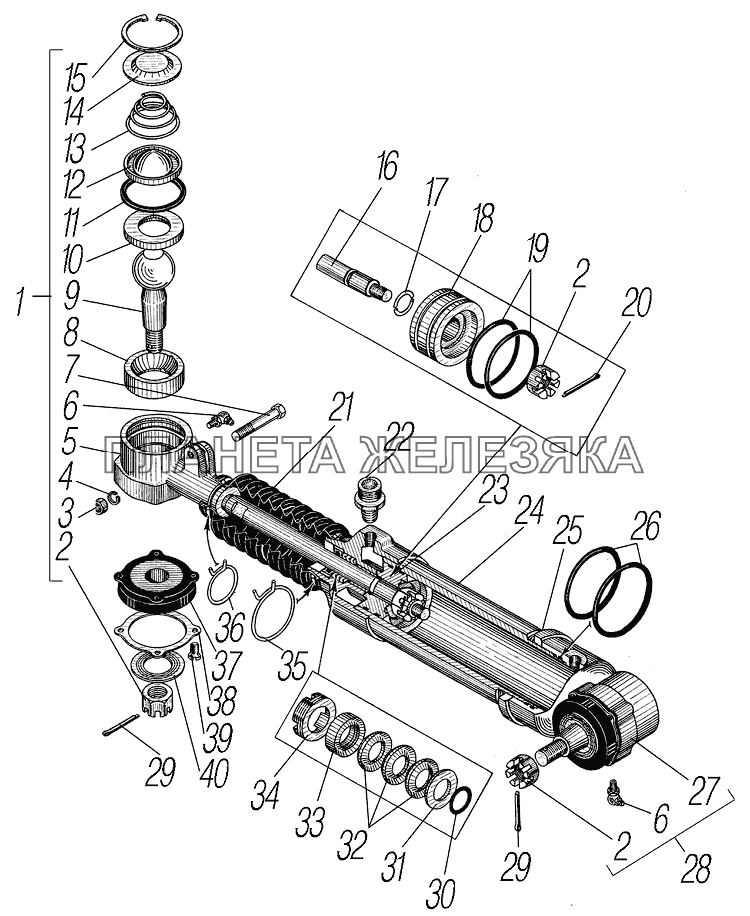 Усилительный механизм УРАЛ-4320-1951-58