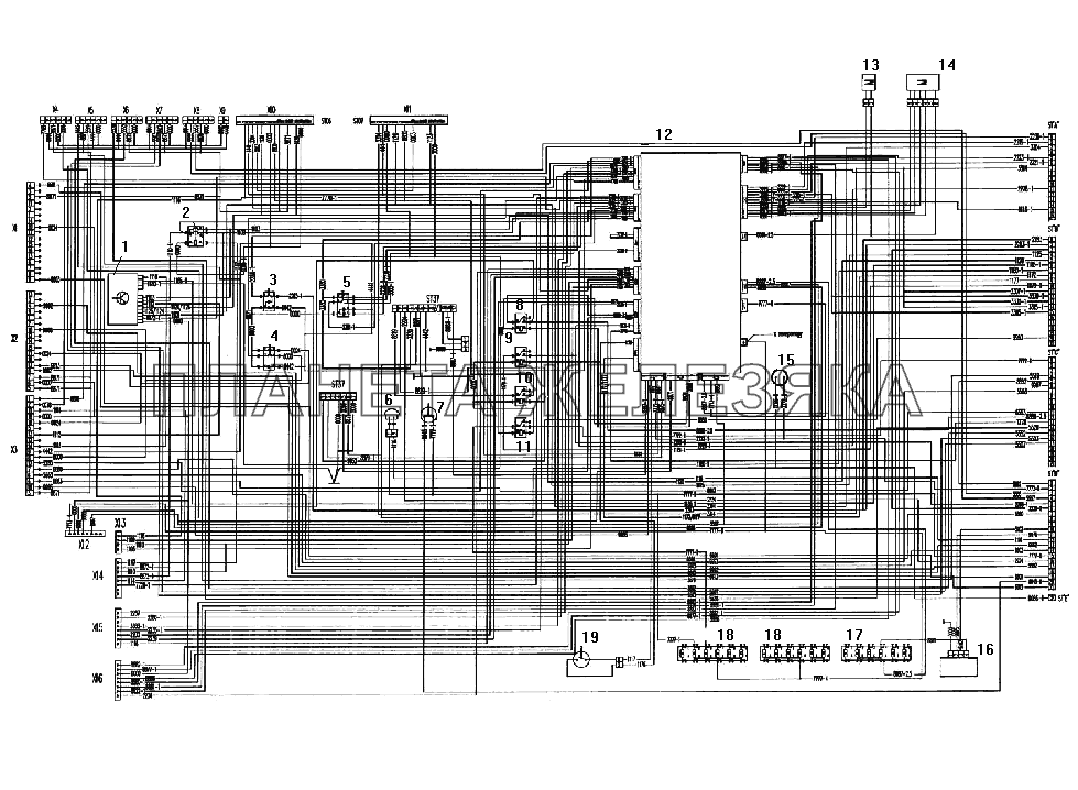 Схема подключения электрооборудования в кабине УРАЛ-532301