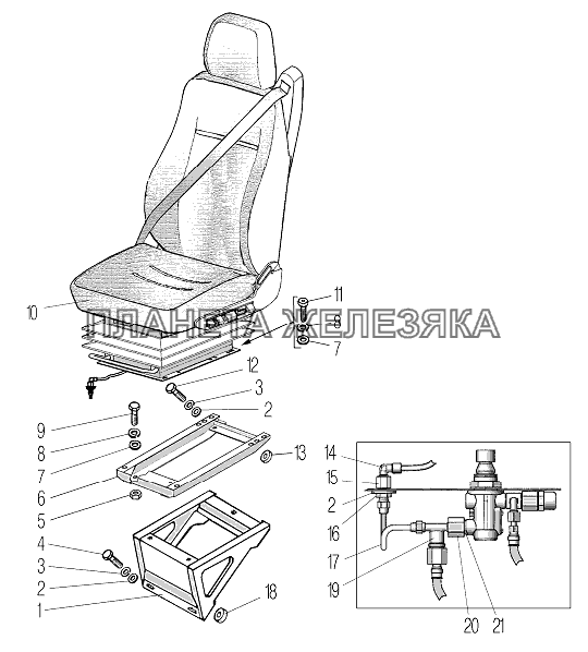 Сиденье водителя УРАЛ-532361