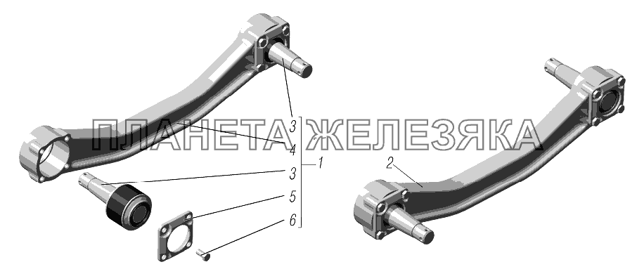 Реактивные штанги передние нижние УРАЛ-532361